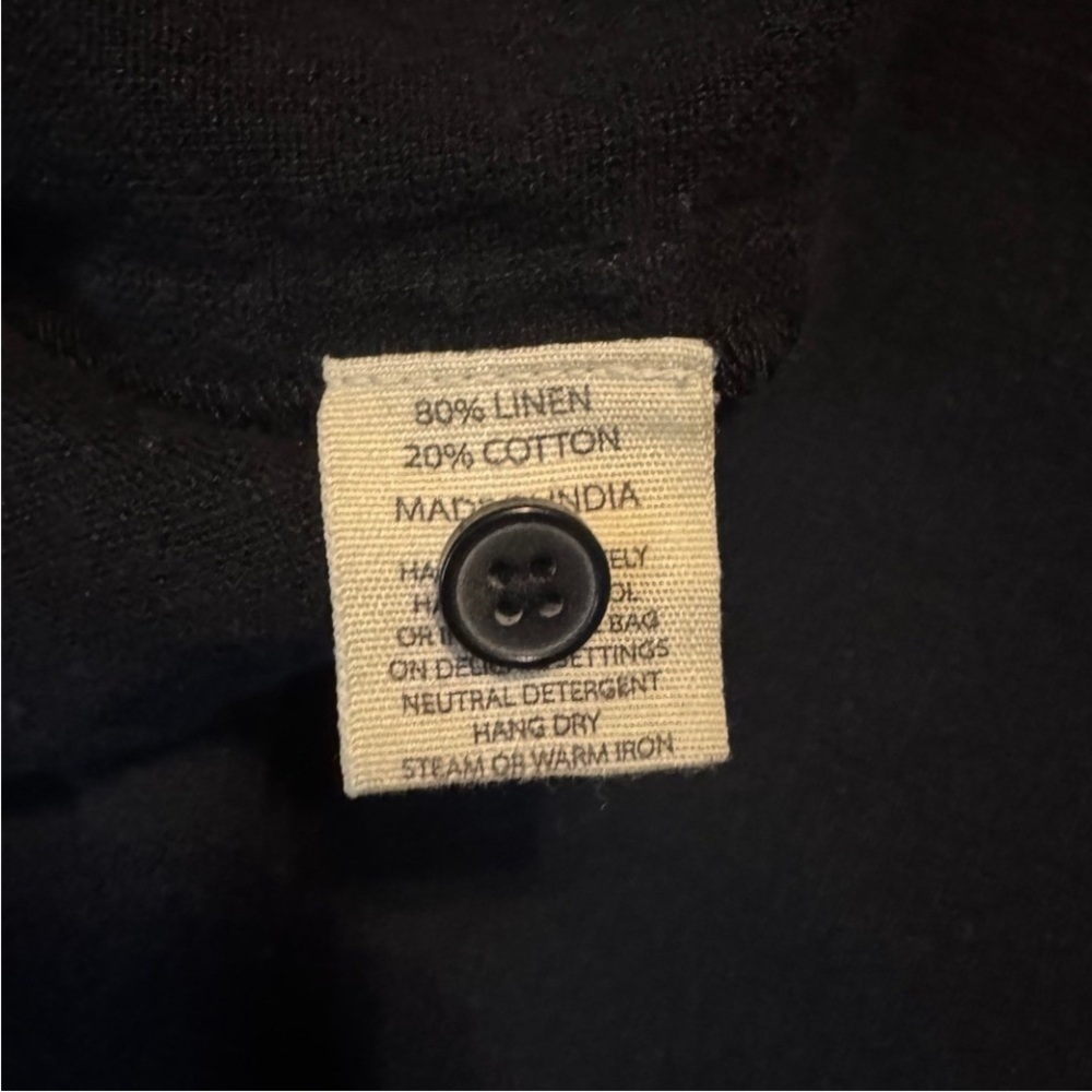 Mamène Florence Oversized
Maxi Shirt Dress Size L
Black Linen Lagenlook - Picture 6 of 7